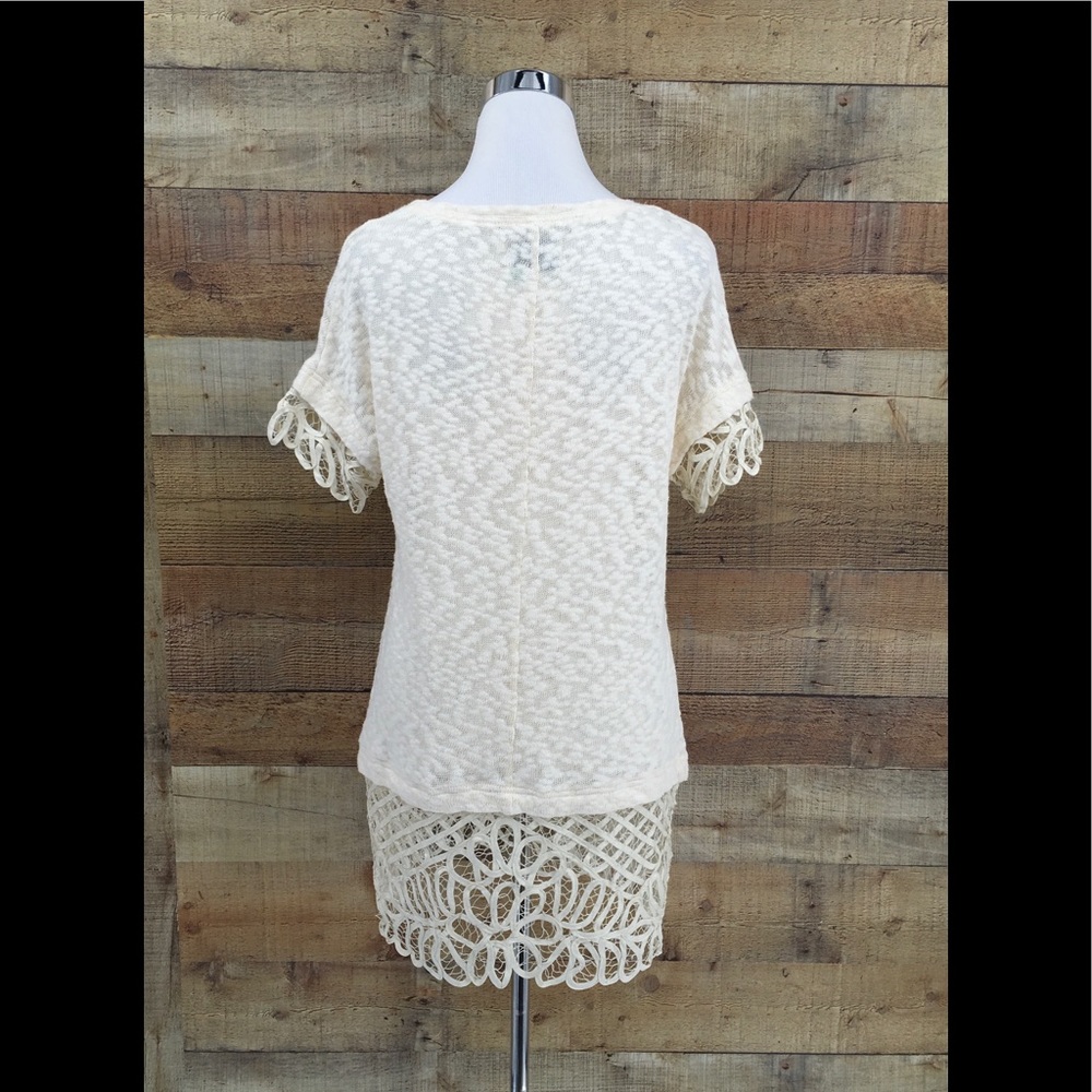 Anthropologie Saturday Sunday Woven Crochet Top - Picture 5 of 7